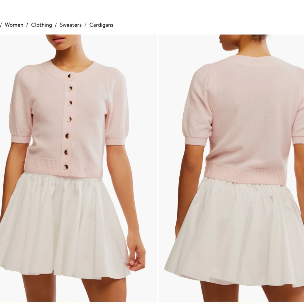 Isla Elbow Sleeve Wool & Cashmere Blend Cardigan